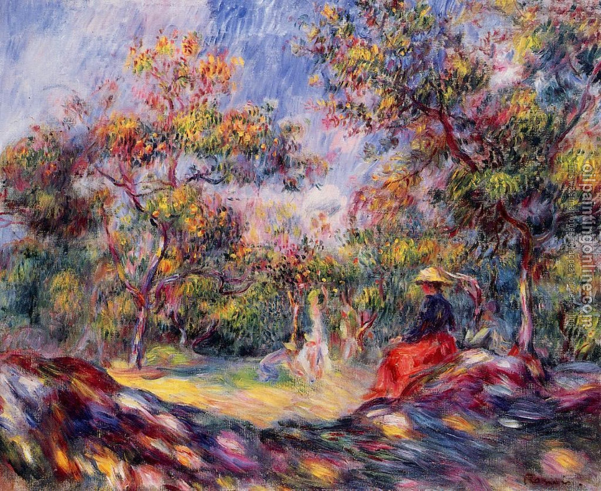 Renoir, Pierre Auguste - Woman in a Landscape